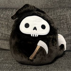 Squishmallow 8” Otto The Grim Reaper Skull Scythe NWT Halloween